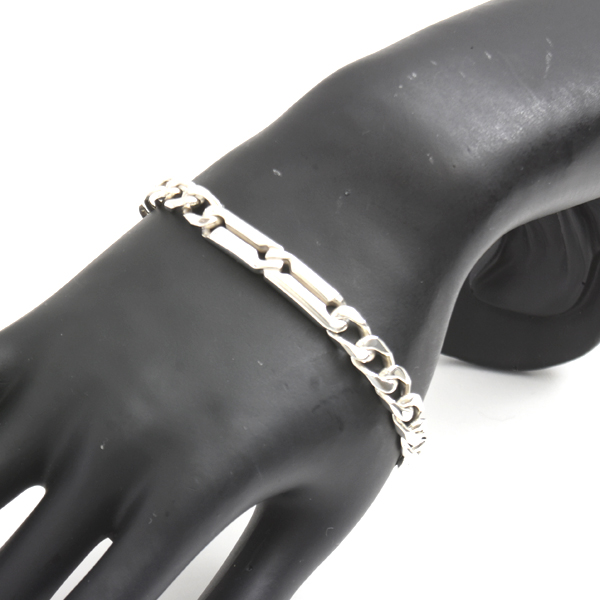 グッチ ブレス メンズ ノット インフィニティ チェーン ブレスレット 18サイズ シルバー GUCCI SV925 中古