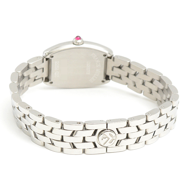 フランクミュラー 時計 レディース トノーカーベックス インターミディエ 電池式 レッド文字盤 ステンレス FRANCK MULLER 2251QZ SS 中古