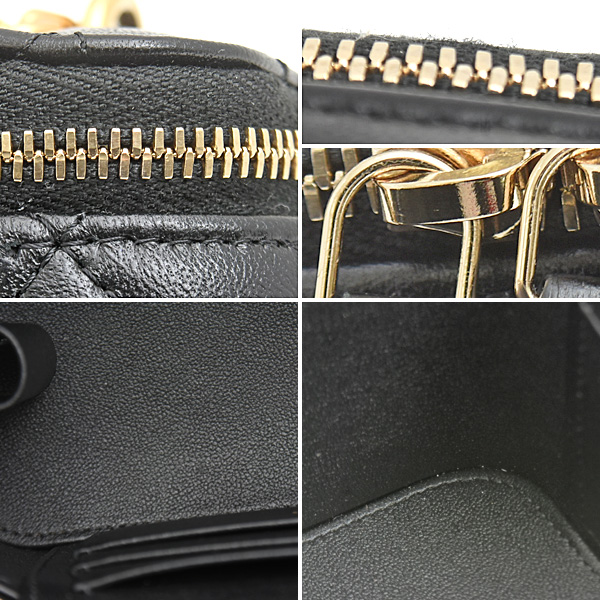 シャネル バッグ レディース マトラッセ スモールヴァニティケース ココハートチェーン ショルダー ラムスキン 鏡 ブラック CHANEL 中古