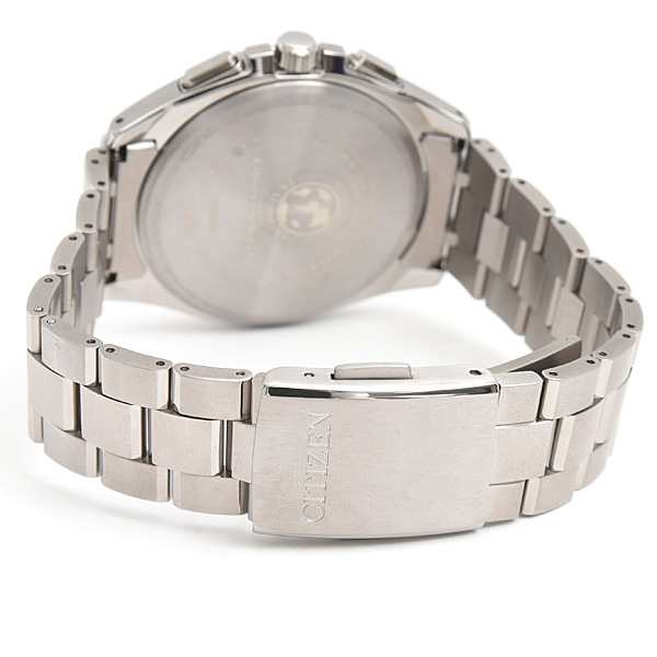 シチズン 時計 メンズ アテッサ エコドライブ ダイレクトフライト ソーラー発電式 ブラック文字盤 TI CITIZEN AT8040-57E 中古