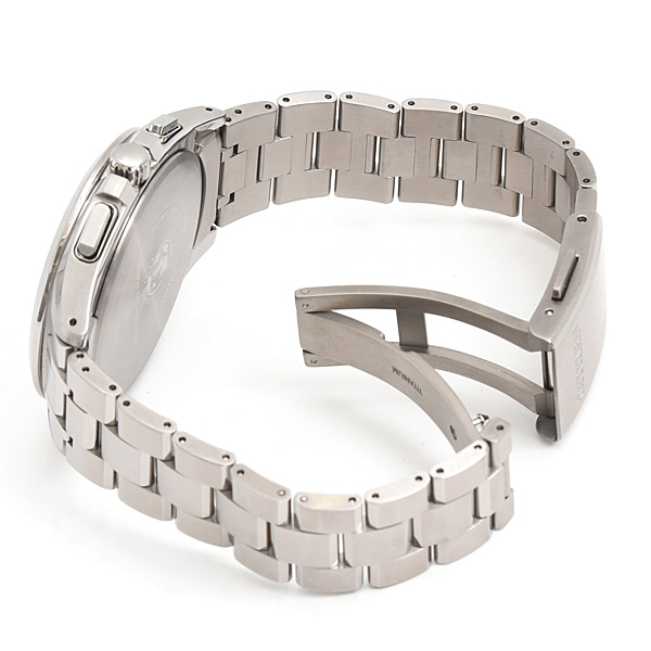 シチズン 時計 メンズ アテッサ エコドライブ ダイレクトフライト ソーラー発電式 ブラック文字盤 TI CITIZEN AT8040-57E 中古