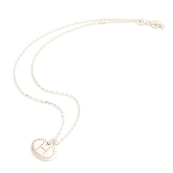 エルメス ネックレス レディース エブリン エクリプス パンチング ペンダント シルバー SV925 HERMES 中古