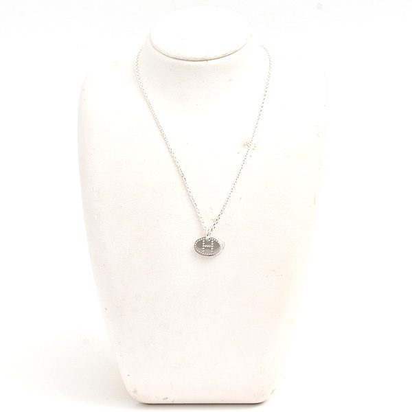 エルメス ネックレス レディース エブリン エクリプス パンチング ペンダント シルバー SV925 HERMES 中古