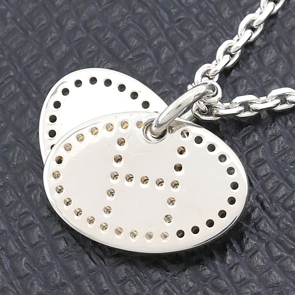 エルメス ネックレス レディース エブリン エクリプス パンチング ペンダント シルバー SV925 HERMES 中古