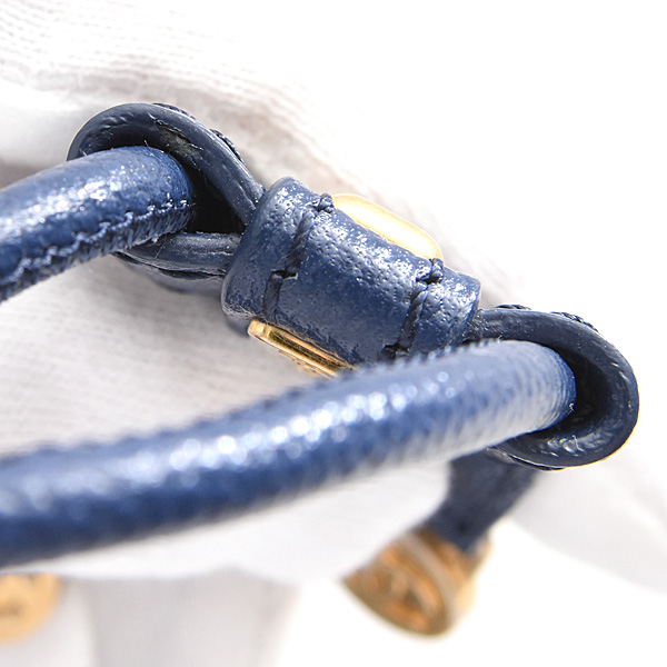 シャネル バッグ レディース ドーヴィル チェーンショルダーバッグ 巾着 ドローストリング キャビアスキン ネイビー CHANEL AS1045 中古