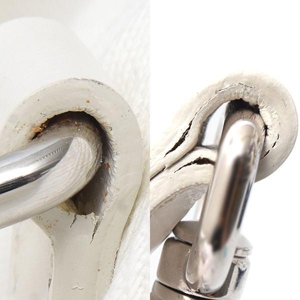 プラダ バッグ レディース ロゴ入り トートバッグ ショルダーバッグ 2WAY キャンバス ホワイト ブルー PRADA 1BG395 中古