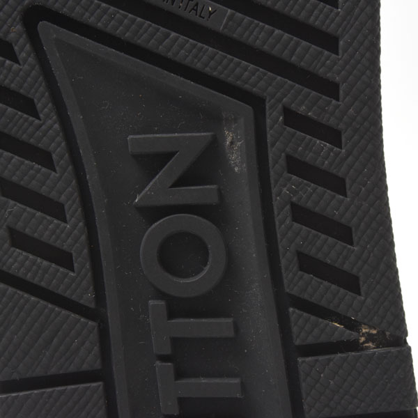 ルイヴィトン 靴 メンズ LVトレイナー スニーカー NIGOコラボ 7 1/2サイズ 約26cm レザー ブラック Louis Vuitton 中古