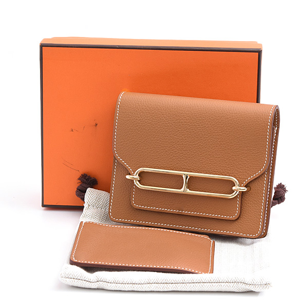 エルメス 財布 レディース ロウリス スリムウォレット Z刻印 エバーカラー ゴールド金具 HERMES 未使用展示品