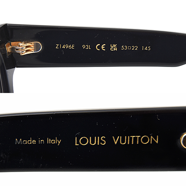 ルイヴィトン サングラス メンズ LVエスケイプ スクエア ブラック プラスチック Z1496E Louis Vuitton 中古