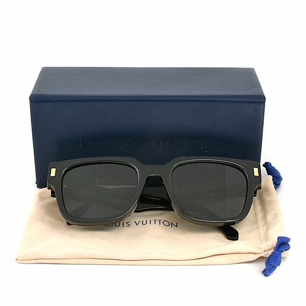 ルイヴィトン サングラス メンズ LVエスケイプ スクエア ブラック プラスチック Z1496E Louis Vuitton 中古