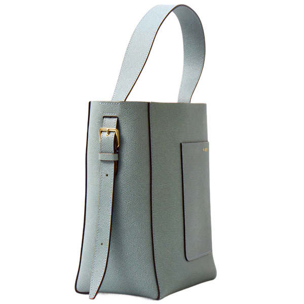 ヴァレクストラ バッグ レディース バケットバッグ スモール パウダーブルー カーフ Valextra V5B94 028 中古