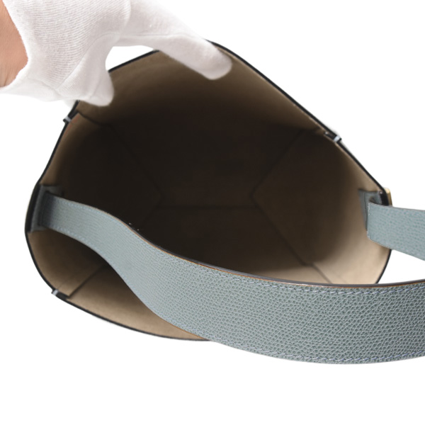 ヴァレクストラ バッグ レディース バケットバッグ スモール パウダーブルー カーフ Valextra V5B94 028 中古