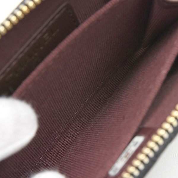 シャネル 財布 レディース マトラッセ コインケース カードケース ランダム ブラック ラムスキン CHANEL AP0216 中古