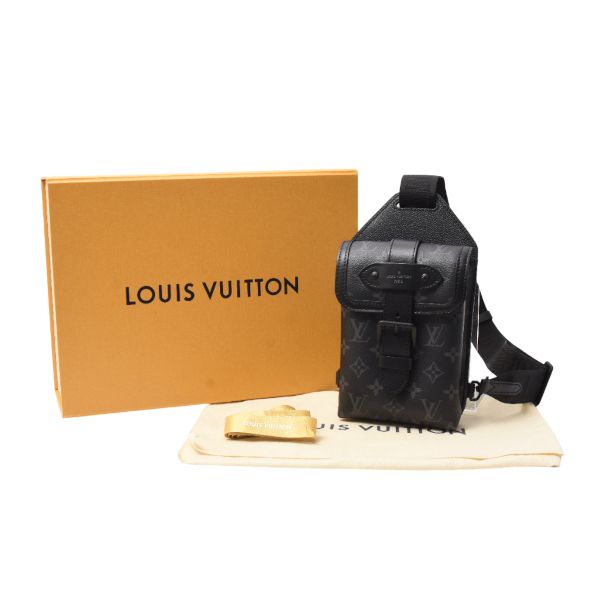ルイヴィトン バッグ ソミュール スリングバッグ モノグラムエクリプス ボディバッグ ショルダーバッグ M45912 Louis Vuitton 中古