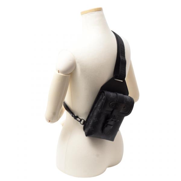 ルイヴィトン バッグ ソミュール スリングバッグ モノグラムエクリプス ボディバッグ ショルダーバッグ M45912 Louis Vuitton 中古