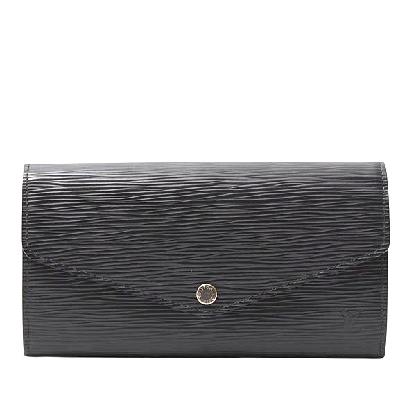 ルイヴィトン 財布 レディース エピ ポルトフォイユサラ フラップ付き長財布 ノワール Louis Vuitton M60582 中古