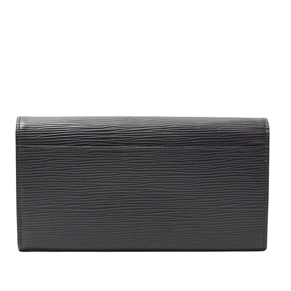 ルイヴィトン 財布 レディース エピ ポルトフォイユサラ フラップ付き長財布 ノワール Louis Vuitton M60582 中古