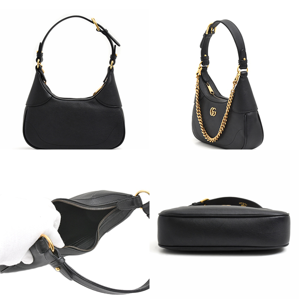 グッチ バッグ レディース  GGマーモント アフロディーテ ショルダーバッグ ハンドバッグ 2WAY ブラック カーフ 731817 GUCCI 中古