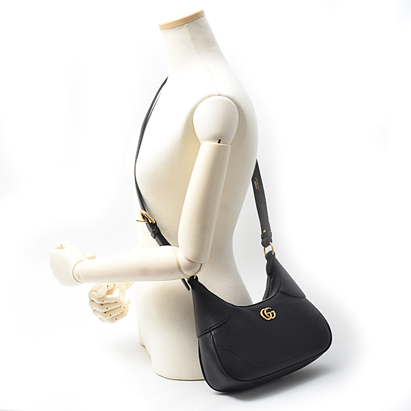 グッチ バッグ レディース  GGマーモント アフロディーテ ショルダーバッグ ハンドバッグ 2WAY ブラック カーフ 731817 GUCCI 中古