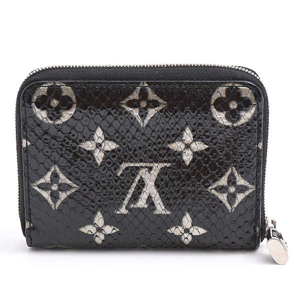 ルイヴィトン 財布 レディース メンズ モノグラムエキゾチック ジッピーコインパース パイソン ノワール Louis Vuitton N97059 中古