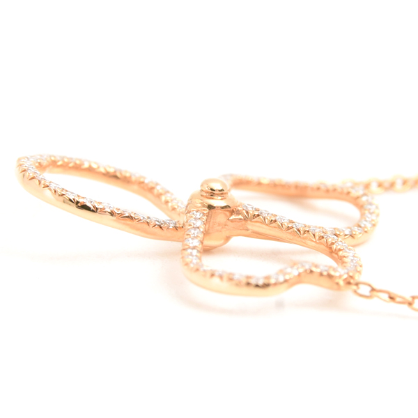 ティファニー ネックレス レディース ペーパーフラワー ダイヤ ネックレス ピンクゴールド TIFFANY 750PG 中古