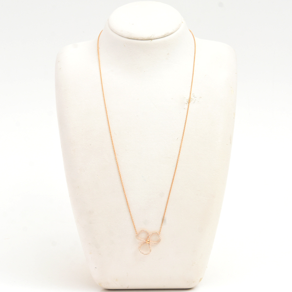 ティファニー ネックレス レディース ペーパーフラワー ダイヤ ネックレス ピンクゴールド TIFFANY 750PG 中古