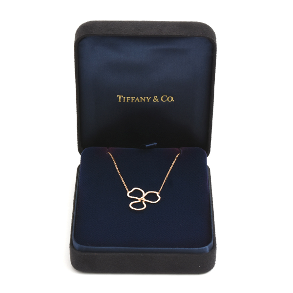 ティファニー ネックレス レディース ペーパーフラワー ダイヤ ネックレス ピンクゴールド TIFFANY 750PG 中古