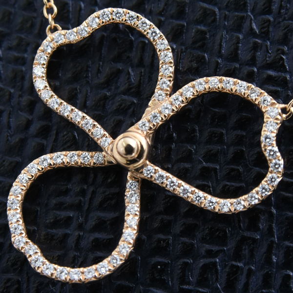 ティファニー ネックレス レディース ペーパーフラワー ダイヤ ネックレス ピンクゴールド TIFFANY 750PG 中古