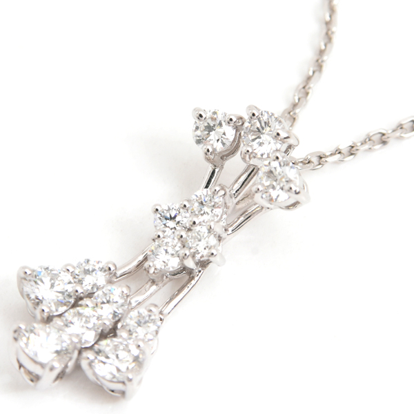 モニッケンダム ネックレス レディース ダイヤモンド デザインネックレス D1.12ct ホワイトゴールド MONNICKENDAM K18WG 中古