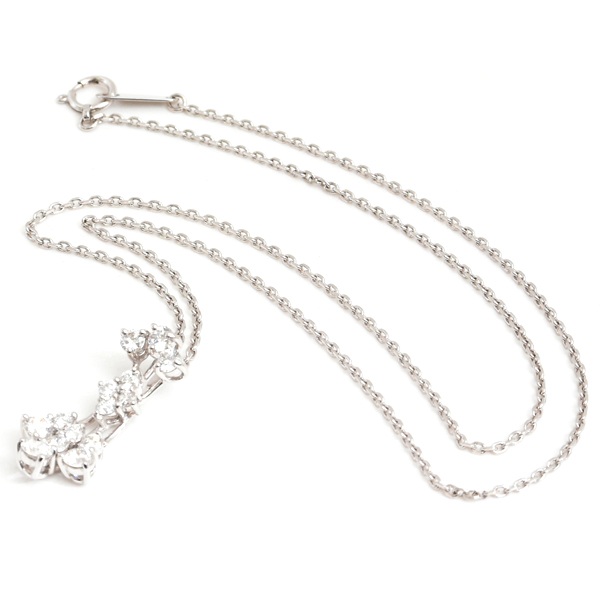 モニッケンダム ネックレス レディース ダイヤモンド デザインネックレス D1.12ct ホワイトゴールド MONNICKENDAM K18WG 中古