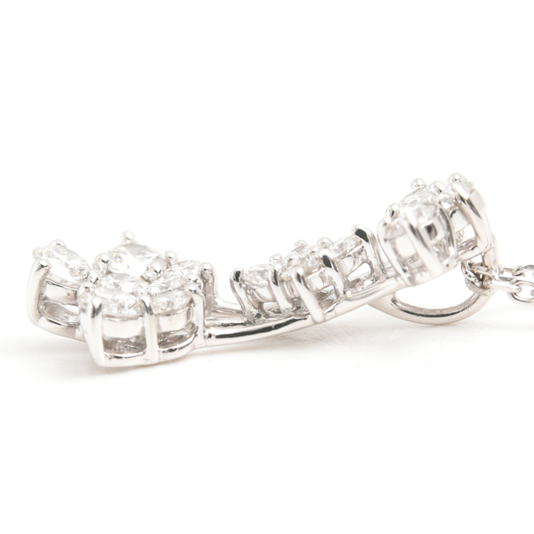 モニッケンダム ネックレス レディース ダイヤモンド デザインネックレス D1.12ct ホワイトゴールド MONNICKENDAM K18WG 中古