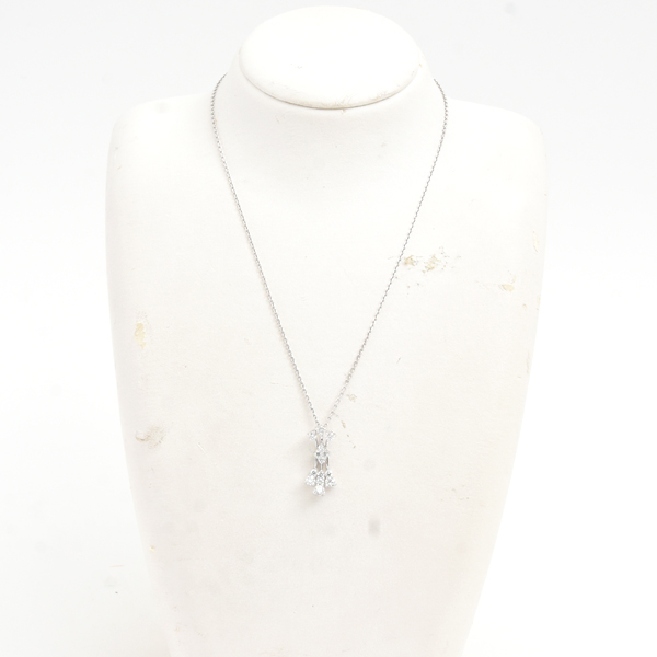 モニッケンダム ネックレス レディース ダイヤモンド デザインネックレス D1.12ct ホワイトゴールド MONNICKENDAM K18WG 中古