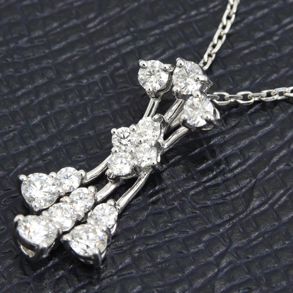 モニッケンダム ネックレス レディース ダイヤモンド デザインネックレス D1.12ct ホワイトゴールド MONNICKENDAM K18WG 中古