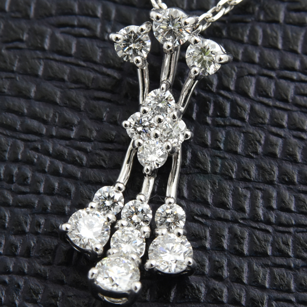 モニッケンダム ネックレス レディース ダイヤモンド デザインネックレス D1.12ct ホワイトゴールド MONNICKENDAM K18WG 中古
