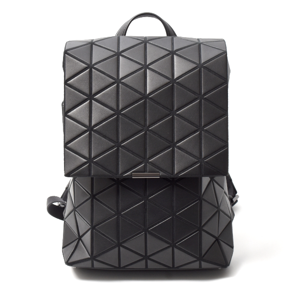 バオバオ イッセイミヤケ バッグ バックパック リュック 人口皮革 フェイクレザー ブラック BAO BAO ISSEY MIYAKE 中古
