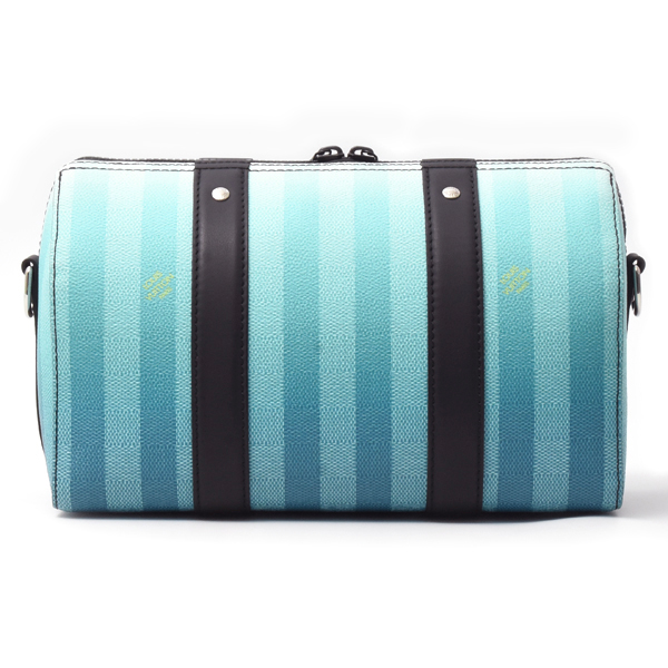 ルイヴィトン バッグ メンズ ダミエ ストライプ シティ キーポル ショルダーバッグ ブルーヴェール 青 斜めがけ Louis Vuitton M59921 中古