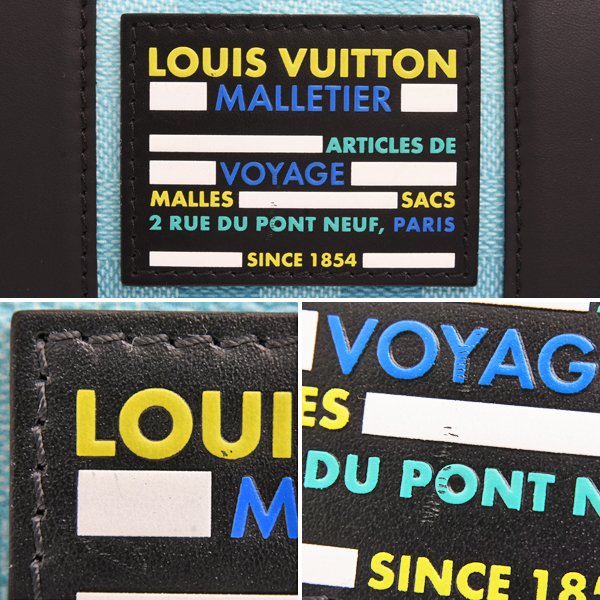 ルイヴィトン バッグ メンズ ダミエ ストライプ シティ キーポル ショルダーバッグ ブルーヴェール 青 斜めがけ Louis Vuitton M59921 中古