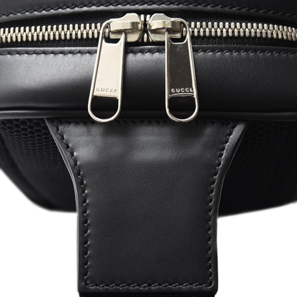 グッチ バッグ メンズ クロスボディバッグ 斜め掛けバッグ グッチシマ レザー ブラック GUCCI 450970 中古