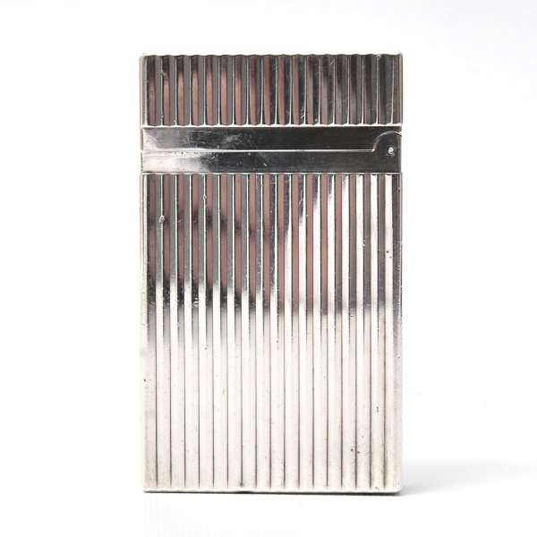 デュポン ライター ライン2 ローラガスライター ストライプ シルバー メンテナンス済み S.T.Dupont 中古