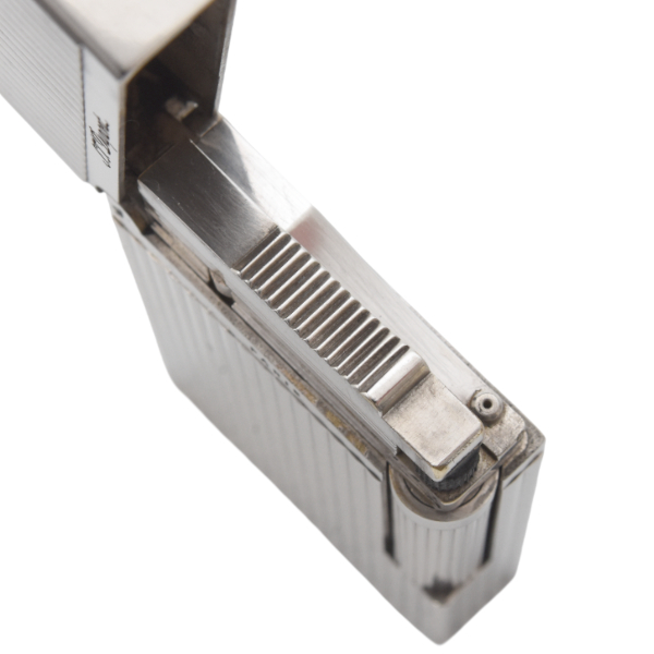 デュポン ライター ライン2 ローラガスライター ストライプ シルバー メンテナンス済み S.T.Dupont 中古