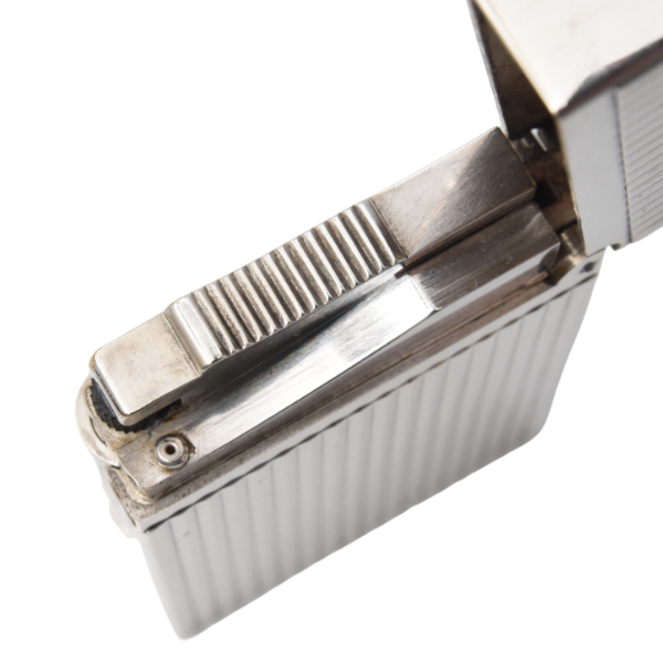 デュポン ライター ライン2 ローラガスライター ストライプ シルバー メンテナンス済み S.T.Dupont 中古