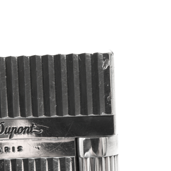デュポン ライター ライン2 ローラガスライター ストライプ シルバー メンテナンス済み S.T.Dupont 中古