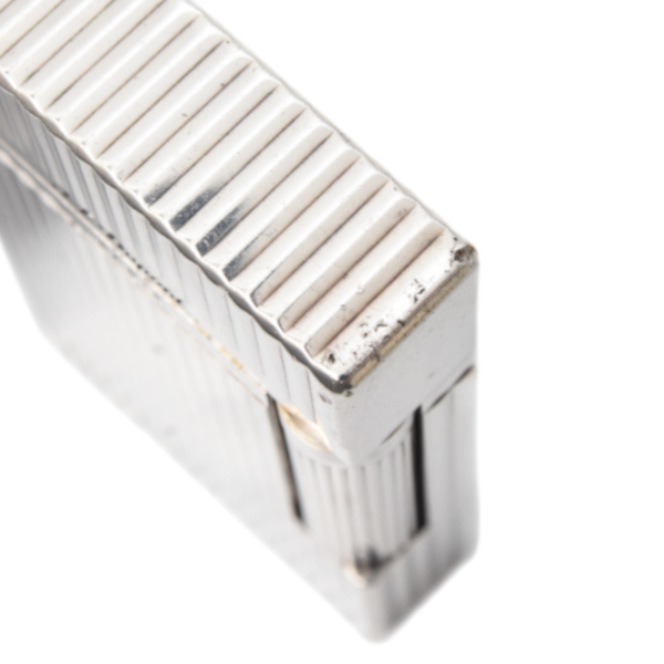 デュポン ライター ライン2 ローラガスライター ストライプ シルバー メンテナンス済み S.T.Dupont 中古