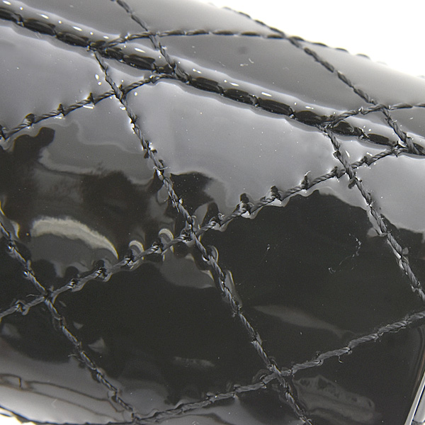 シャネル バッグ レディース マトラッセ リップケース チェーンショルダー パテント ブラック CHANEL AP1572 中古