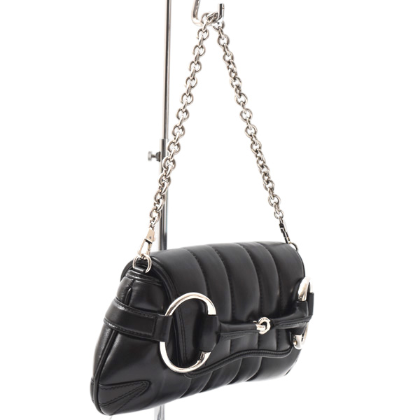 グッチ バッグ レディース ホースビット チェーン スモール ショルダーバッグ レザー GUCCI 764339 中古