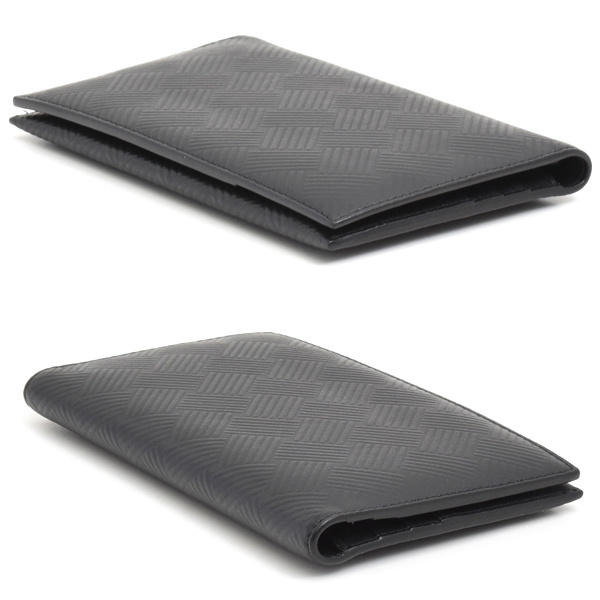 ボッテガヴェネタ 財布 メンズ デボスイントレチャート 型押し長財布 二つ折り カーフ ブラック 667052 V0SQ1 BOTTEGA VENETA 中古