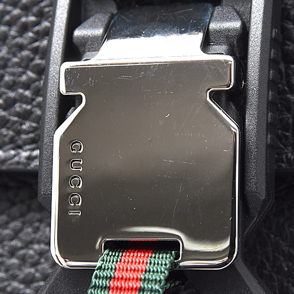グッチ バッグ メンズ ビジネスバッグ クラッチバッグ ハンドバッグ ミディアム レザー ブラック GUCCI 816755 中古