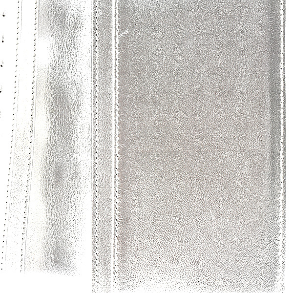 シャネル 財布 レディース アイコンライン 2つ折り長財布 レザー ガンメタリック×シルバー CHANEL 中古