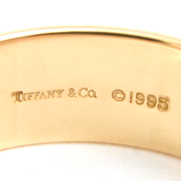 ティファニー 指輪 メンズ アトラス リング 20号 イエローゴールド TIFFANY 750YG 中古