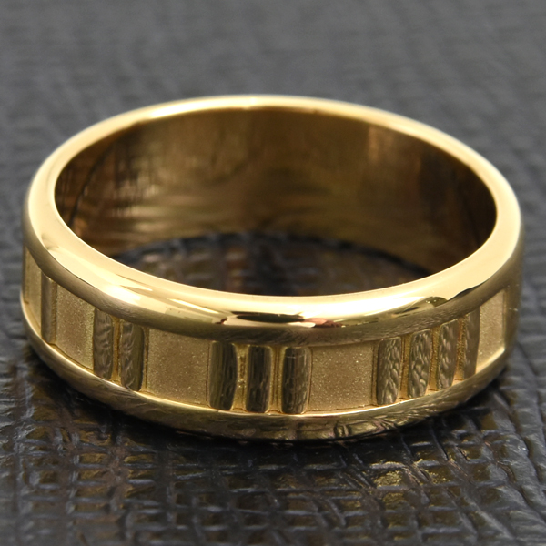 ティファニー 指輪 メンズ アトラス リング 20号 イエローゴールド TIFFANY 750YG 中古